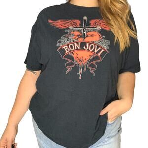 Vintage Bon Jovi Band Graphic Tee Shirt T-Shirt VTG XL